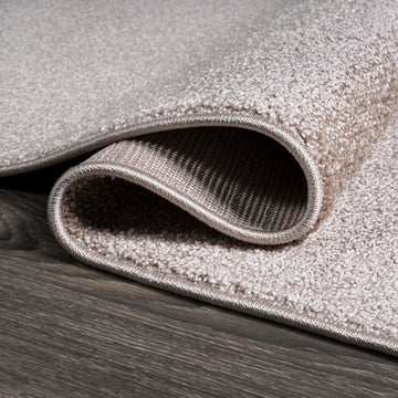 Haze Solid Low-pile Area Rug Beige
